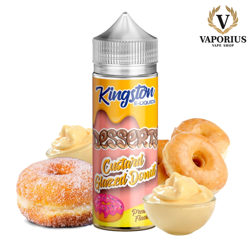 CUSTARD GLAZED DONUT KINGSTON E LIQUID100ML 0MG