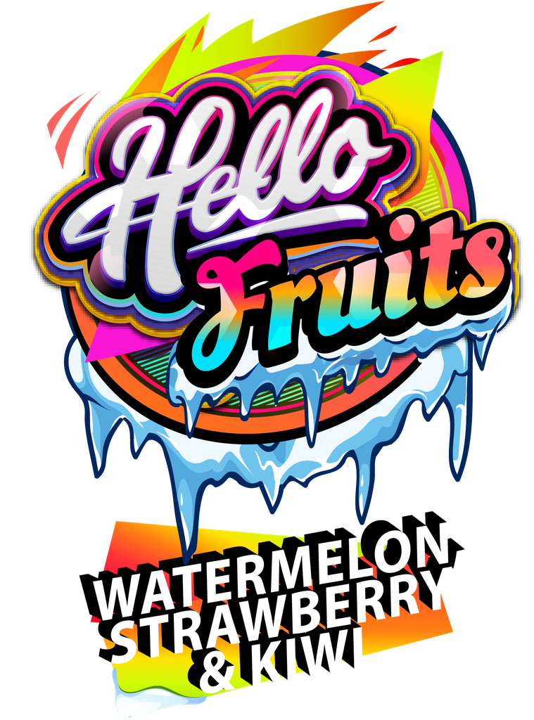 WATERMELON STRAWBERRY KIWI ICE HELLO FRUITS 50ML 0MG