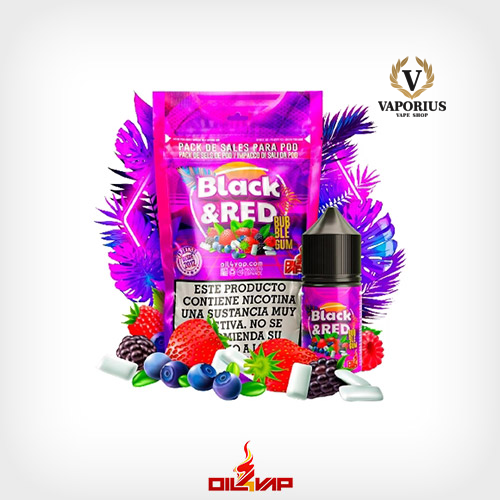 BLACK AND RED BUBBLEGUM PACK DE SALES OIL4VAP