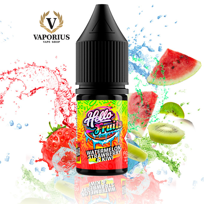 WATERMELON STRAWBERRY KIWI HELLO FRUITS SALTS 10ML