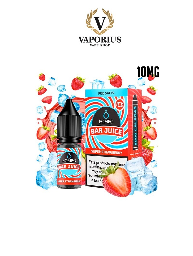 Super Strawberry Ice 10ml  Bar Juice by Bombo