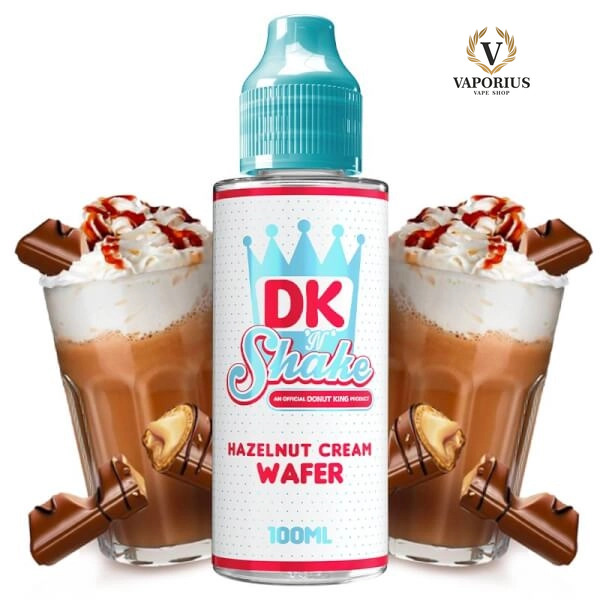 Hazelnut Cream Wafer 100ml - DK 'N' Shake - Nicotina : 0 mg, Tamaño : 100ml en bote de 120ml