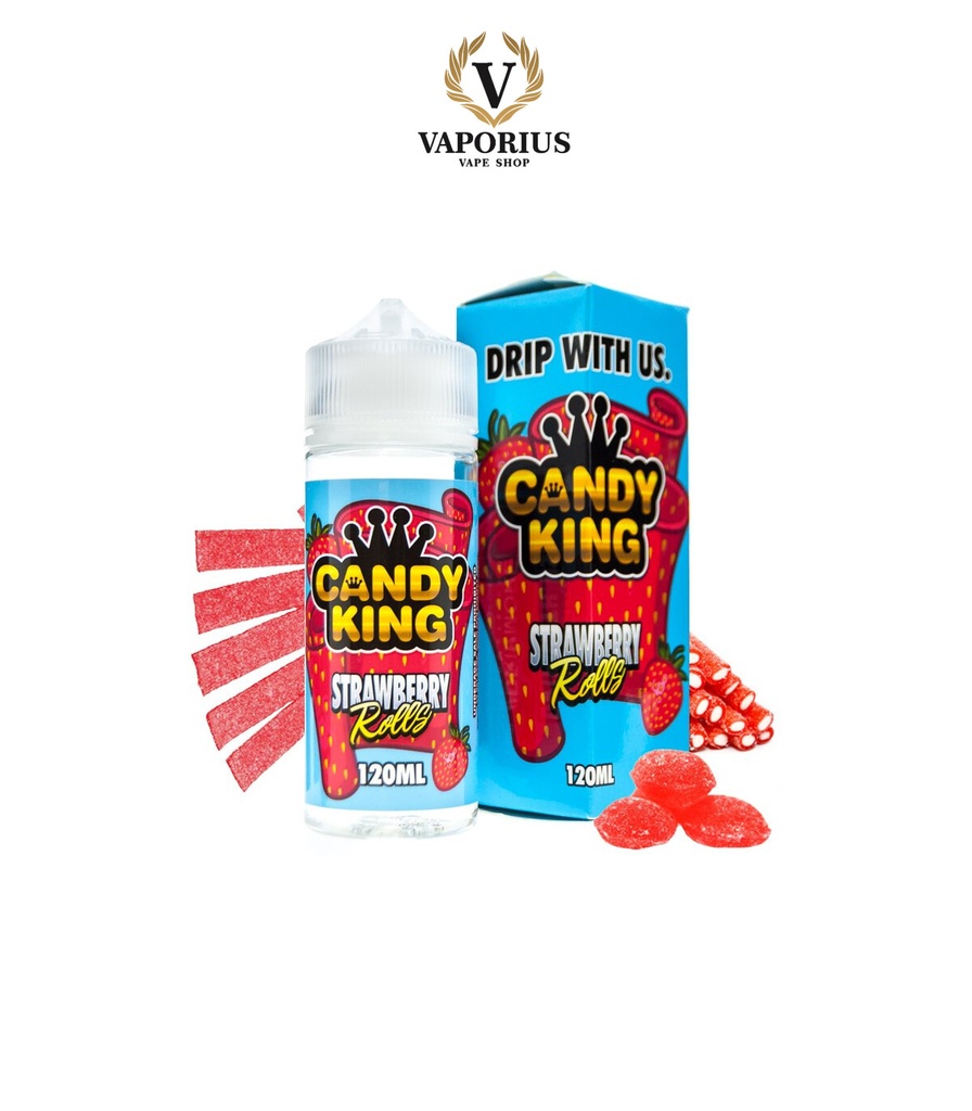 STRAWBERRY ROLLS CANDY KING 100ML 0MG