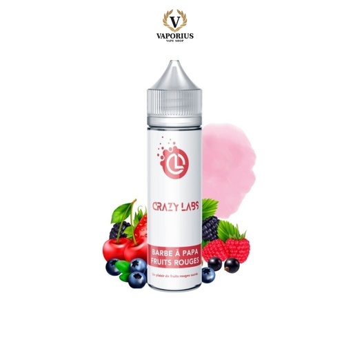 [2070] BARBE A PAPA FRUIT ROUGES CRAZY LABS 50ML 0MG