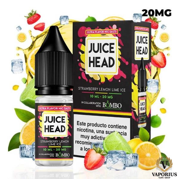 STRAWBERRY LEMON LIME ICE JUICY HEAD NIC SALTS 10ML