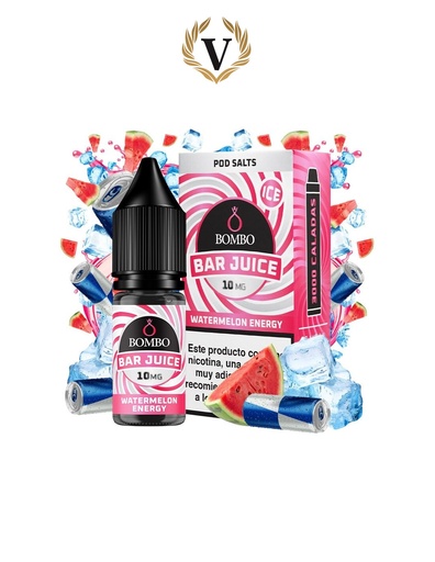 [2451] Watermelon Energy Ice 10ml - Bombo Bar Juice - Nicotina : 10mg, Tamaño : 10 ml