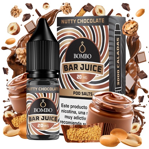 [2480] Nutty Chocolate 10ml - Bombo Bar Juice - Nicotina : 20mg, Tamaño : 10 ml